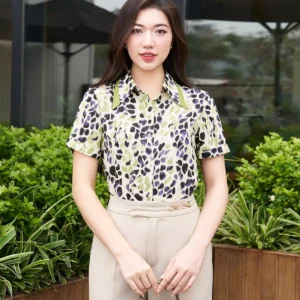 Áo Sơ Mi Tay Ngắn Họa Tiết LF5SM17