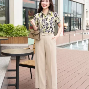 Áo Sơ Mi Tay Ngắn Họa Tiết LF5SM17