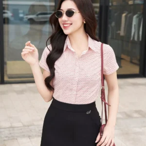 Chân váy midi dáng A cạp góc tinh tế