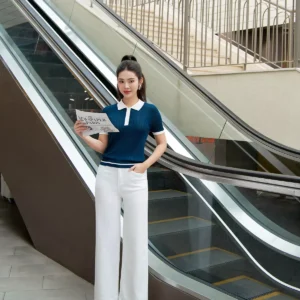 Ao Polo Len Det Co Gian Mem Mai Tre Trung