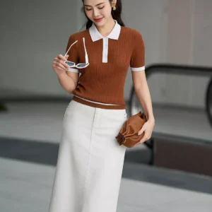 Ao Polo Len Det Co Gian Mem Mai Tre Trung