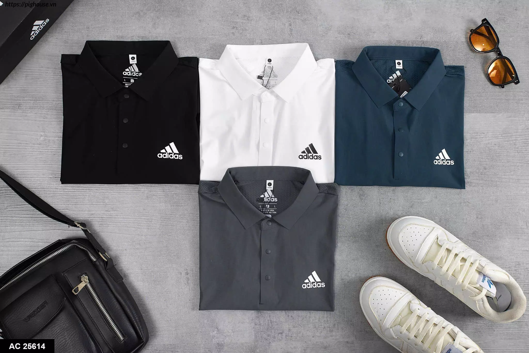 Ao Polo Adidas AC25614 Keo Tan Hot Trend