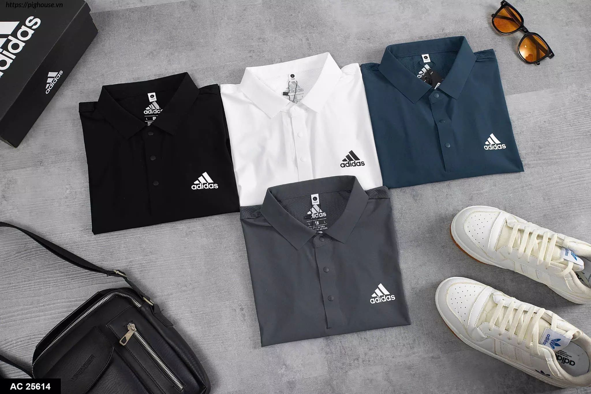 Ao Polo Adidas AC25614 Keo Tan Hot Trend