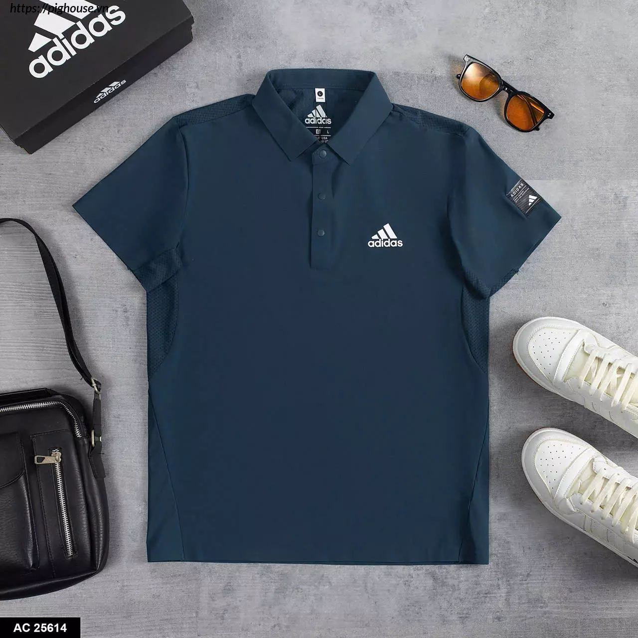 Ao Polo Adidas AC25614 Keo Tan Hot Trend