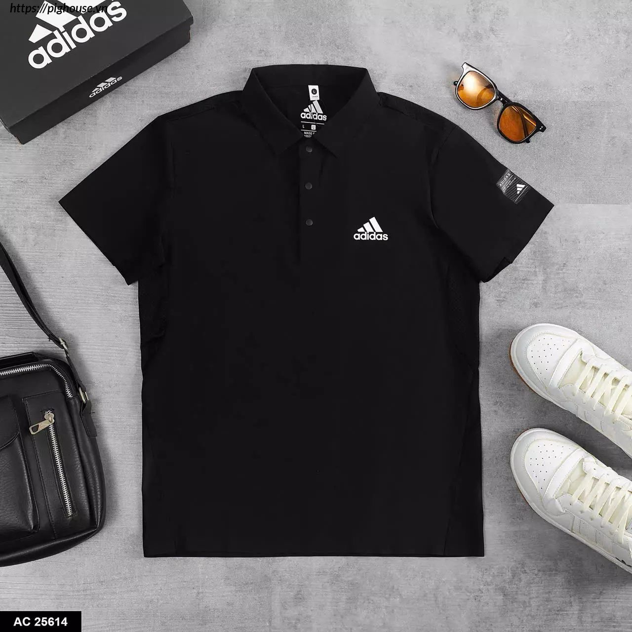 Ao Polo Adidas AC25614 Keo Tan Hot Trend