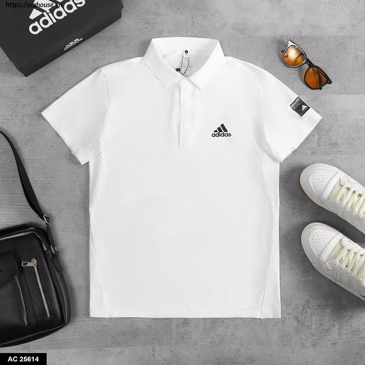 Ao Polo Adidas AC25614 Keo Tan Hot Trend