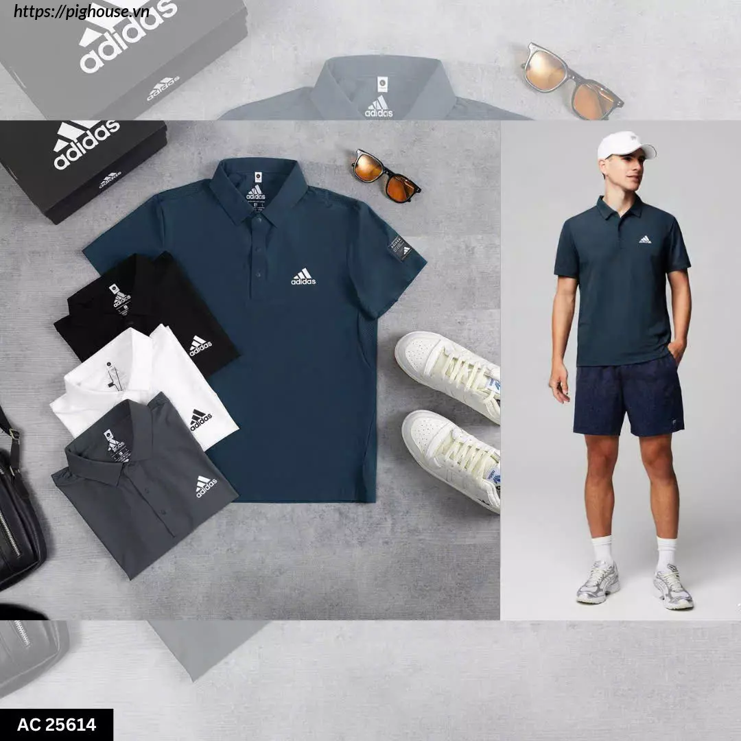 Ao Polo Adidas AC25614 Keo Tan Hot Trend