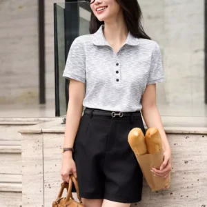 Polo tam cotton la co tron Cardina