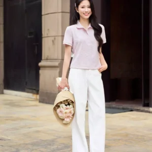 Polo tam cotton la co tron Cardina