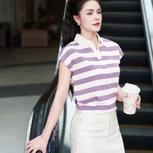 Áo Polo Kẻ Luperi Tay Cánh Rơi