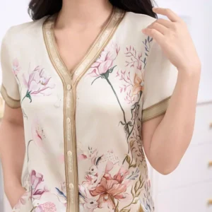 Pyjama lua satin dui co Y Cardina