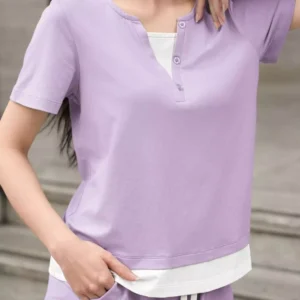 Bo dui cotton tay coc phoi gau cardina