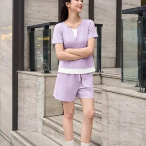 Bo dui cotton tay coc phoi gau cardina