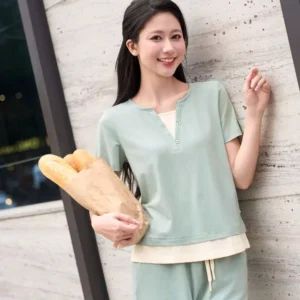 Bo dui cotton tay coc phoi gau cardina