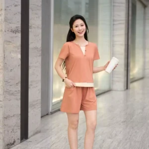 Bo dui cotton tay coc phoi gau cardina