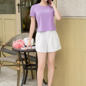 Quần Sooc Ống Rộng Cạp Cao LFQS1282