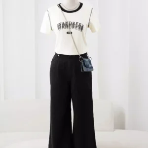 áo thun cotton phối cổ diễu chỉ cardina