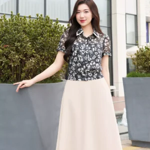 Ao so mi cong so hoa tiet thanh lich