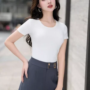 Quần Sooc Cạp Cao 2 Cúc Trẻ Trung