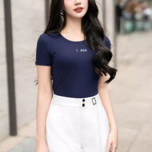 Quần Sooc Cạp Cao 2 Cúc Trẻ Trung