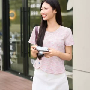 Croptop Tam Cotton Ta Lech Cardina