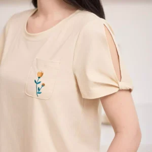 Bo cotton quan lung tay xoan cardina