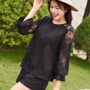 Áo ren thêu tay Cardina