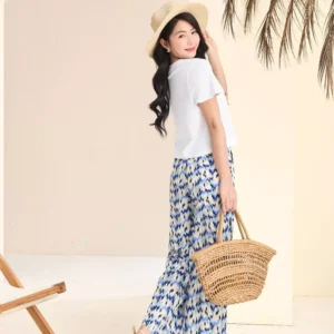 Bộ Cotton Suông Quần Baggy Vải Velo Mềm Mát