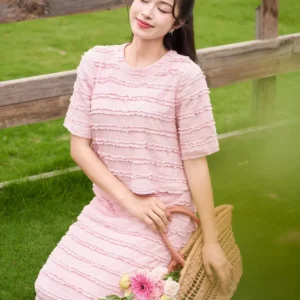 Áo Ren Bèo Tầng Dáng Ngắn Cardina