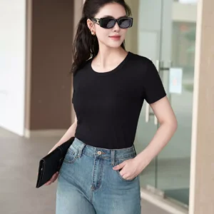 Quần Jeans Nữ Ống Suông Denim Cao Cấp