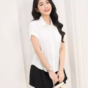 Áo Sơ Mi Vai Chờm Thanh Lịch