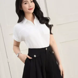 Áo Sơ Mi Vai Chờm Thanh Lịch