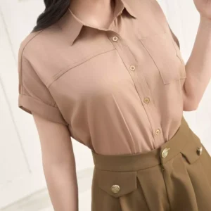 Áo Sơ Mi Vai Chờm Thanh Lịch