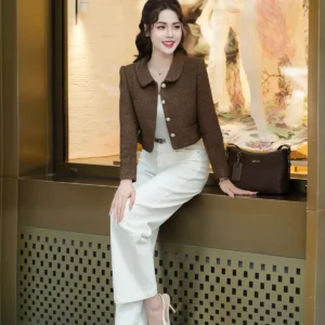 Quần Jeans Ống Suông Cạp Cao