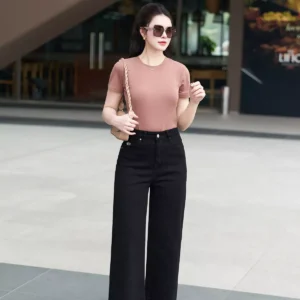 Quần Jeans Nữ Suông Nấm LUPERI