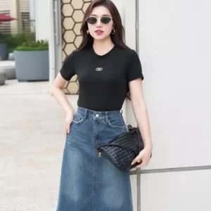 Chân váy jeans dáng A trẻ trung