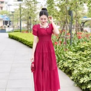 Váy Maxi Tơ Nhăn GRACEFUL PINK MX58