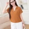 Áo Thun Cotton Cổ V Phối Ren Cardina