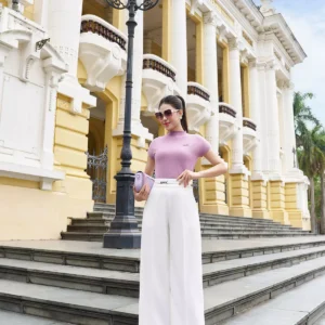 quần ống suông nữ lưng cao LFQD2143