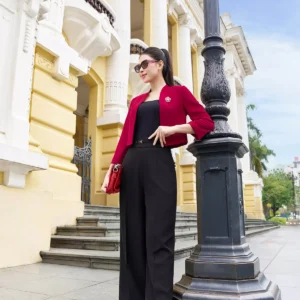 quần ống suông nữ lưng cao LFQD2143