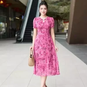 Váy CainD Leia Dress Hồng Tôn Dáng