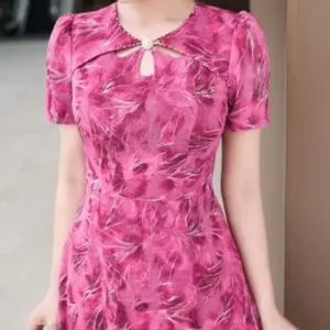 Váy CainD Leia Dress Hồng Tôn Dáng