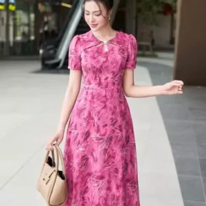 Váy CainD Leia Dress Hồng Tôn Dáng