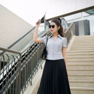 Áo ký giả LUPERI tay ngắn dáng trẻ trung