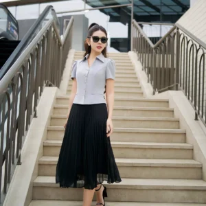 Áo ký giả LUPERI tay ngắn dáng trẻ trung