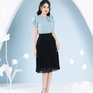 Chan vay xep ly chiffon dang dai