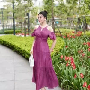 Váy Maxi CainD MX69 Tím Mộng Mơ