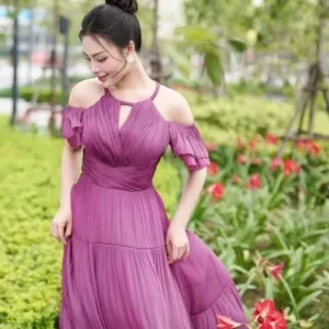 Váy Maxi CainD MX69 Tím Mộng Mơ
