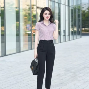 Quần âu baggy LUPERI cạp cách điệu tôn dáng