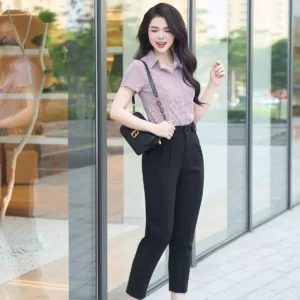 Quần âu baggy LUPERI cạp cách điệu tôn dáng